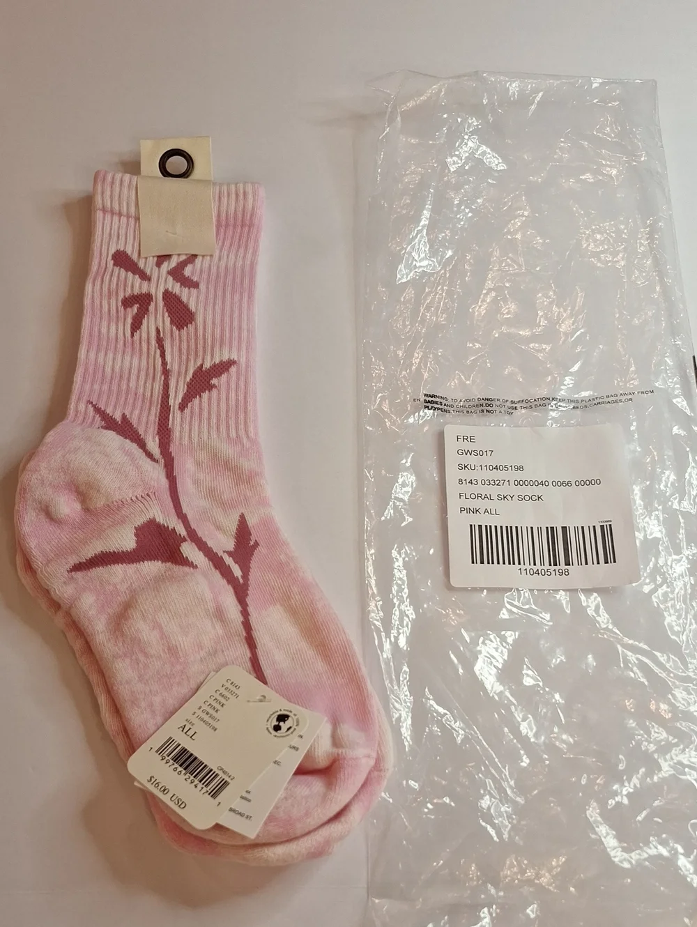 NWT Free People Floral Sky Socks